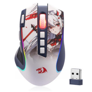 Core Printed Redragon M612AK PRO RGB Gaming Mouse, 8000 DPI Wired/Wireless Optical Mouse with 9 Programmable Buttons